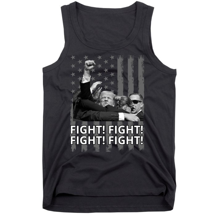 Fight Trump American Flag Rally Shooting Pennsylvania Tank Top