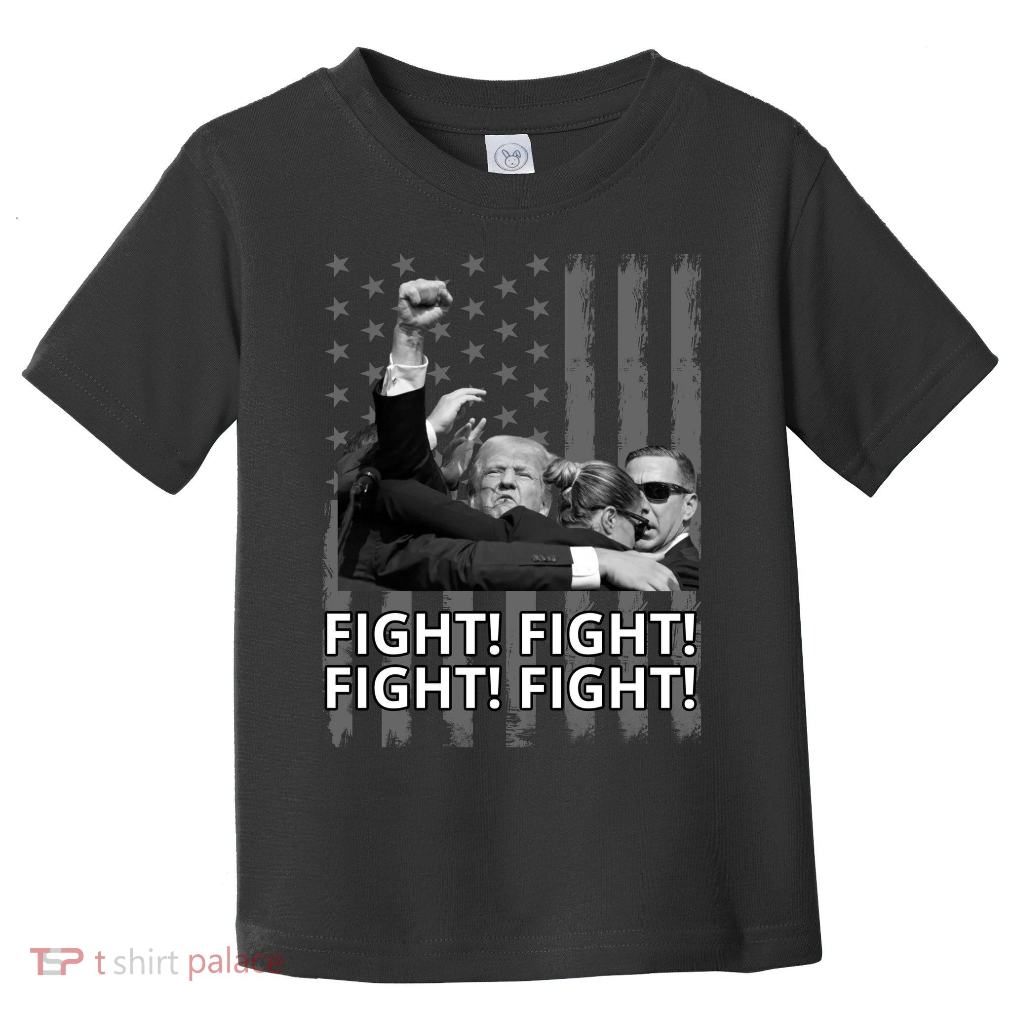 Fight Trump American Flag Rally Shooting Pennsylvania Toddler T-Shirt