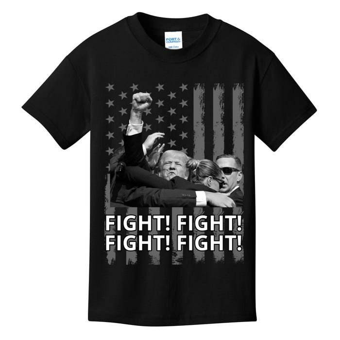 Fight Trump American Flag Rally Shooting Pennsylvania Kids T-Shirt