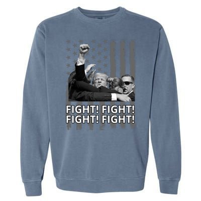 Fight Trump American Flag Rally Shooting Pennsylvania Garment-Dyed Sweatshirt