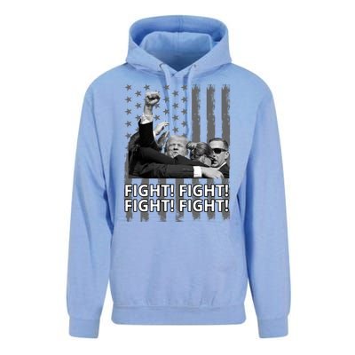 Fight Trump American Flag Rally Shooting Pennsylvania Unisex Surf Hoodie