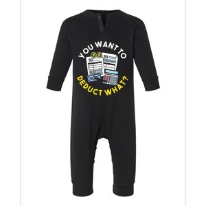 Funny Taxation Accountant CPA Gift Tax Infant Fleece One Piece