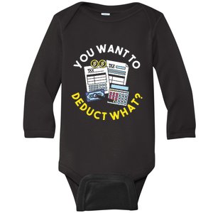 Funny Taxation Accountant CPA Gift Tax Baby Long Sleeve Bodysuit