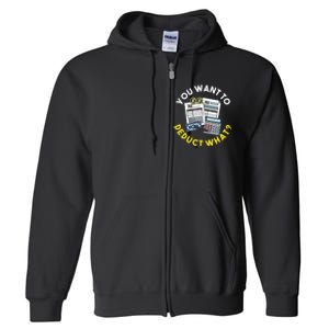 Funny Taxation Accountant CPA Gift Tax Full Zip Hoodie