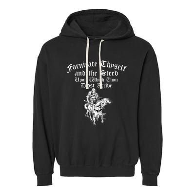 Fornicate Thyself And The Steed Upon Which Thou Didst Arrive Garment-Dyed Fleece Hoodie