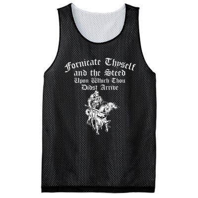 Fornicate Thyself And The Steed Upon Which Thou Didst Arrive Mesh Reversible Basketball Jersey Tank