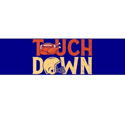 Funny Touchdown American Football Turkey Thanksgiving Cute Gift Bumper Sticker