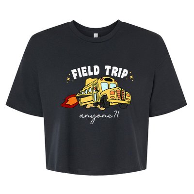 Field Trip Anyone Teacher Bella+Canvas Jersey Crop Tee