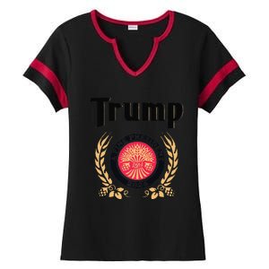 Funny Trump A Fine President 2024 Gift Ladies Halftime Notch Neck Tee