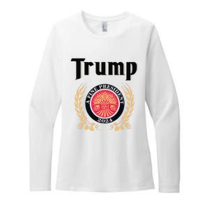 Funny Trump A Fine President 2024 Gift Womens CVC Long Sleeve Shirt