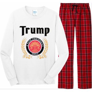 Funny Trump A Fine President 2024 Gift Long Sleeve Pajama Set