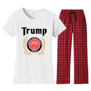 Funny Trump A Fine President 2024 Gift Women's Flannel Pajama Set