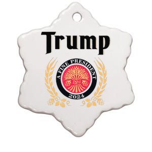 Funny Trump A Fine President 2024 Gift Ceramic Star Ornament