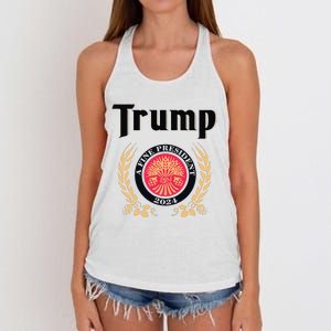 Funny Trump A Fine President 2024 Gift Women's Knotted Racerback Tank