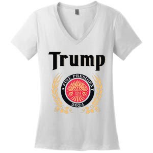 Funny Trump A Fine President 2024 Gift Women's V-Neck T-Shirt