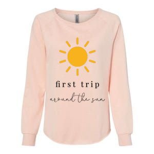 First Trip Around The Sun Womens California Wash Sweatshirt