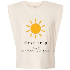 First Trip Around The Sun Garment-Dyed Women's Muscle Tee