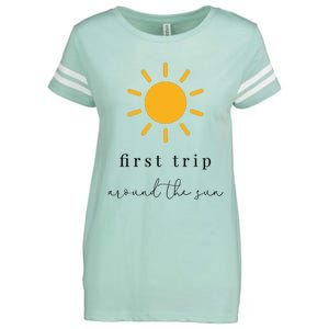 First Trip Around The Sun Enza Ladies Jersey Football T-Shirt