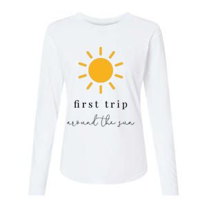 First Trip Around The Sun Womens Cotton Relaxed Long Sleeve T-Shirt