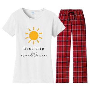 First Trip Around The Sun Women's Flannel Pajama Set