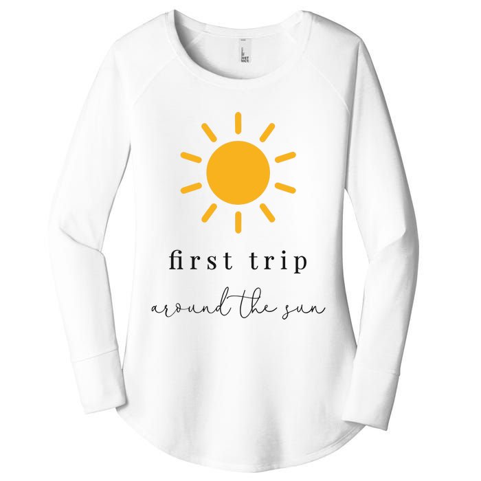 First Trip Around The Sun Women's Perfect Tri Tunic Long Sleeve Shirt