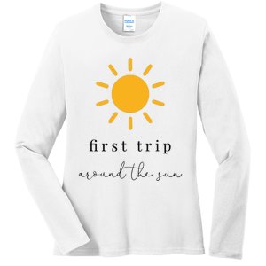 First Trip Around The Sun Ladies Long Sleeve Shirt