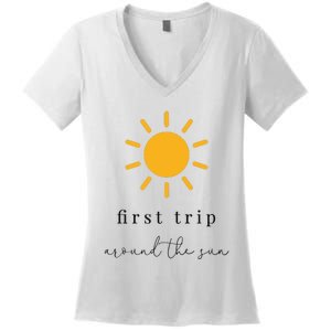 First Trip Around The Sun Women's V-Neck T-Shirt