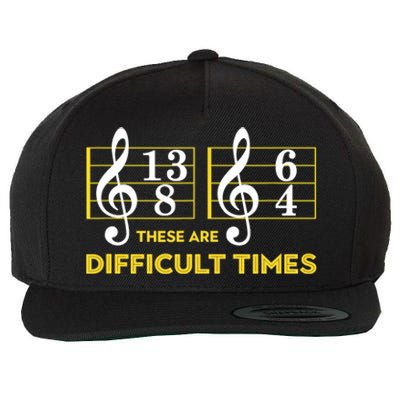 Funny These Are Difficult Times Gift Funny Music Lover Gift Wool Snapback Cap