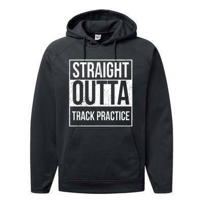 Funny Track And Field Design Straight Outta Track Practice Performance Fleece Hoodie