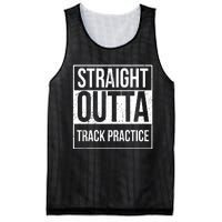 Funny Track And Field Design Straight Outta Track Practice Mesh Reversible Basketball Jersey Tank