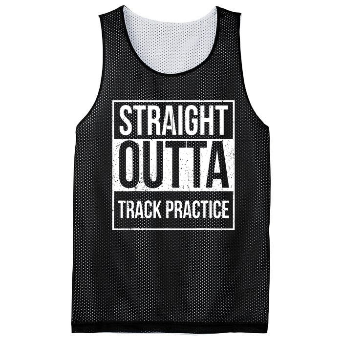 Funny Track And Field Design Straight Outta Track Practice Mesh Reversible Basketball Jersey Tank