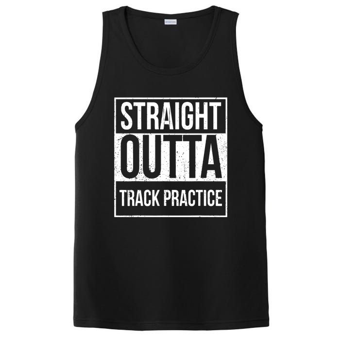 Funny Track And Field Design Straight Outta Track Practice PosiCharge Competitor Tank