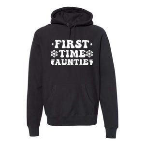 First Time Auntie Celebration Graphic Premium Hoodie