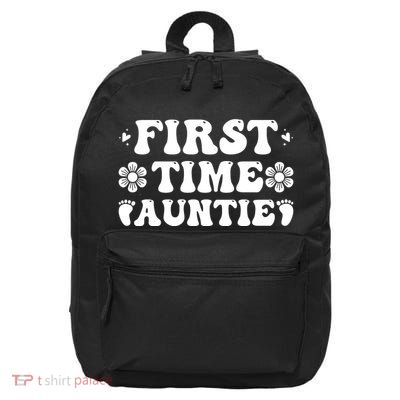 First Time Auntie Celebration Graphic 16 in Basic Backpack