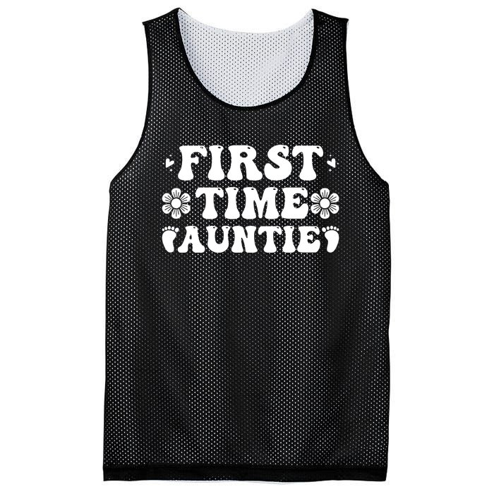 First Time Auntie Celebration Graphic Mesh Reversible Basketball Jersey Tank