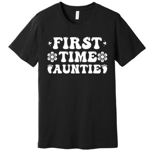 First Time Auntie Celebration Graphic Premium T-Shirt