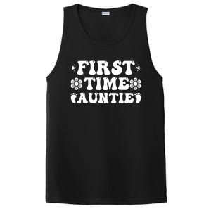 First Time Auntie Celebration Graphic PosiCharge Competitor Tank