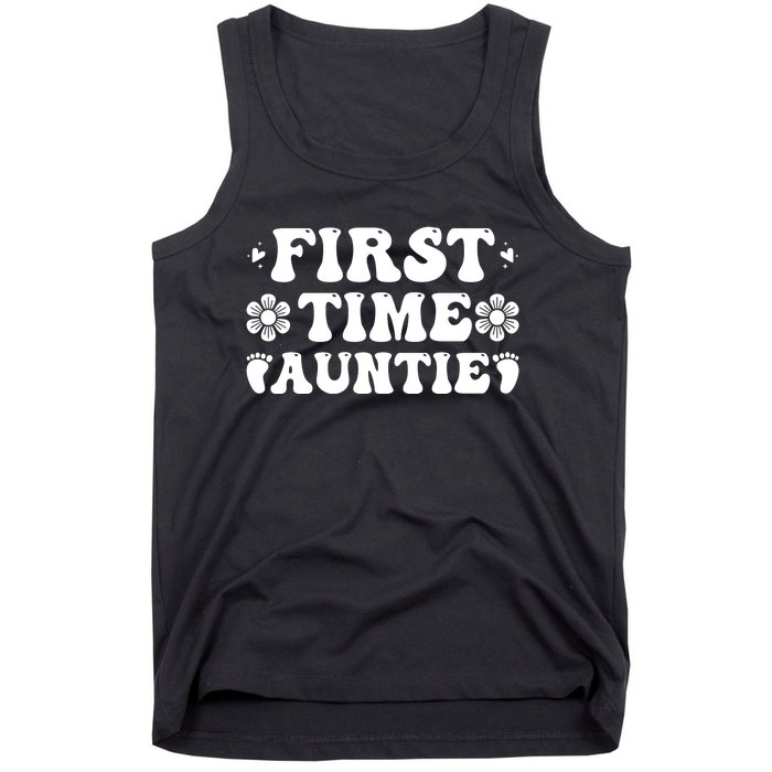 First Time Auntie Celebration Graphic Tank Top