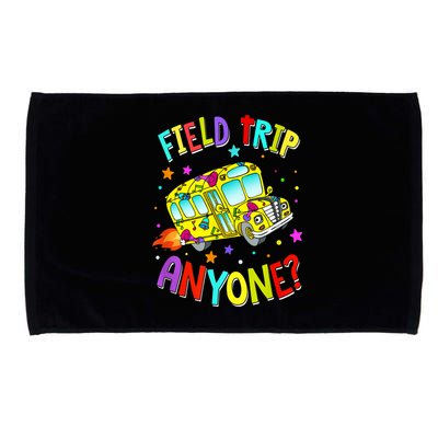 Field Trip Anyone Teacher Teaching School Bus Back To School Microfiber Hand Towel