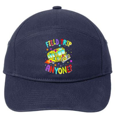 Field Trip Anyone Teacher Teaching School Bus Back To School 7-Panel Snapback Hat