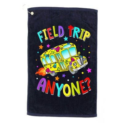 Field Trip Anyone Teacher Teaching School Bus Back To School Golf Towel