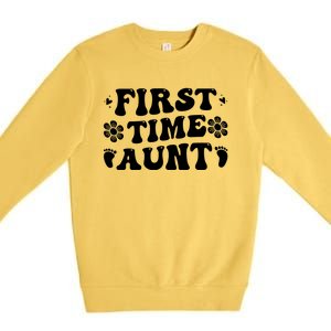 First Time Aunt Celebration Graphic Premium Crewneck Sweatshirt