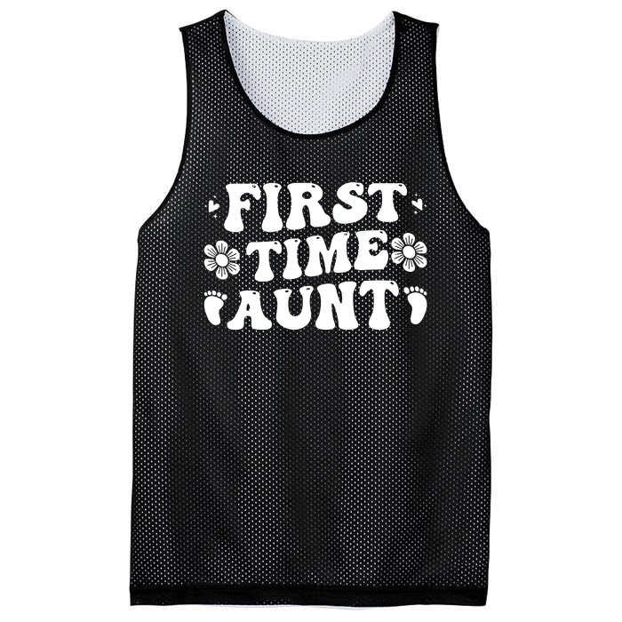 First Time Aunt Celebration Graphic Mesh Reversible Basketball Jersey Tank