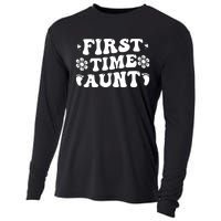 First Time Aunt Celebration Graphic Cooling Performance Long Sleeve Crew