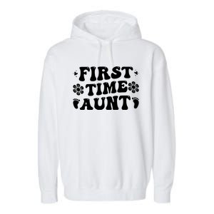 First Time Aunt Celebration Graphic Garment-Dyed Fleece Hoodie