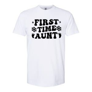 First Time Aunt Celebration Graphic Softstyle CVC T-Shirt