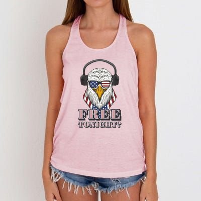 Free Tonight America Women's Knotted Racerback Tank