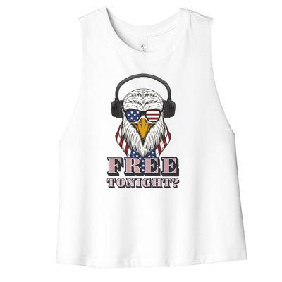 Free Tonight America Women's Racerback Cropped Tank