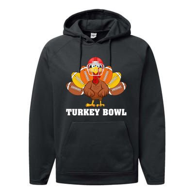 Funny Turkey American Football Bowl Thanksgiving Performance Fleece Hoodie