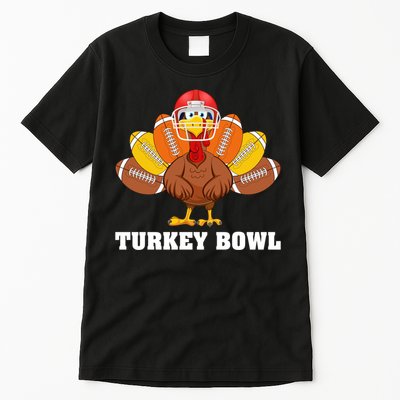 Funny Turkey American Football Bowl Thanksgiving Tall T-Shirt